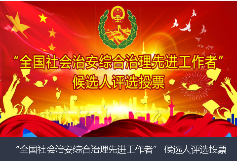 桂林市全国社会治安综合治理先进工作者” 候选人评选投票